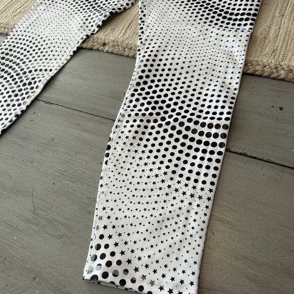 NWT Fabletics Powerhold Legging Sports Bra White Black Stars Dots Set Sz XXL - Picture 5 of 9